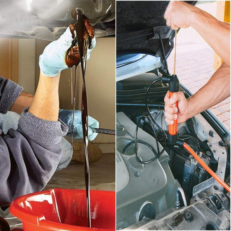 Vila Multi-use Manual Fuel Transfer Pump Kit - Portable Water & Gas Siphon, 15" Siphon Hose, Liquid Transfer for Automotive, Rain Barrels & Water Gardens - Image 3